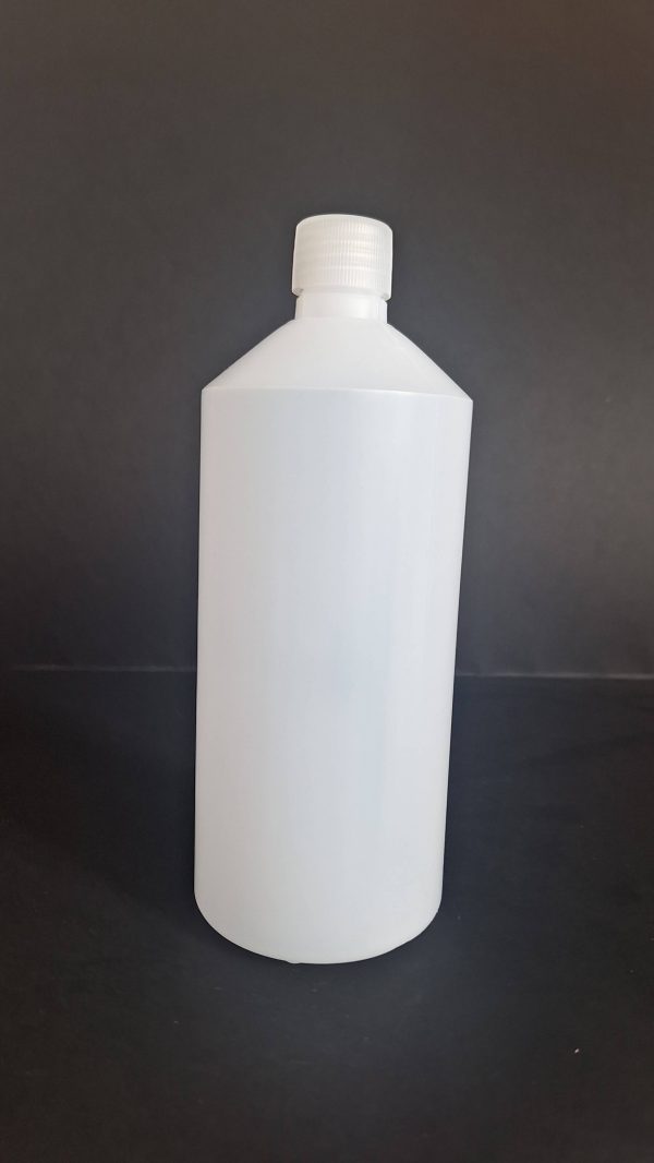 Boca za kemikalije, plastična (PVC), bijele boje s bijelim čepom, 500ml
