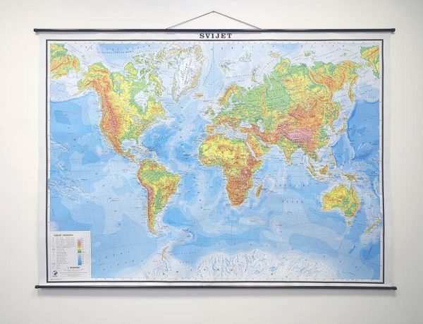 Karta svijeta, 199x148 cm