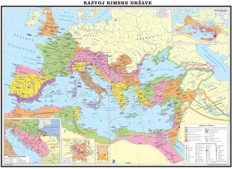 Razvoj Rimske države, 185×133 cm