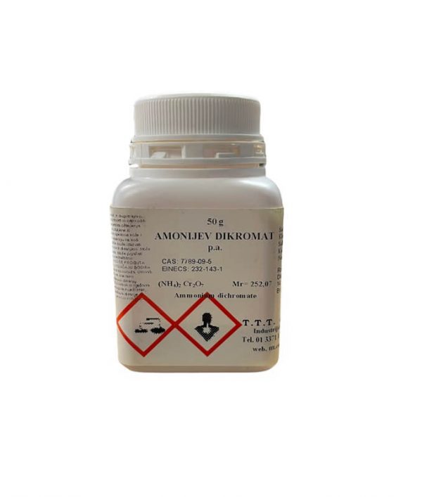 Amonijev dikromat u plastičnoj bočici, 50 g