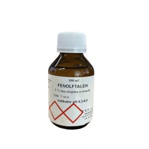 Fenolftalein otopina u staklenoj bočici, 100 ml