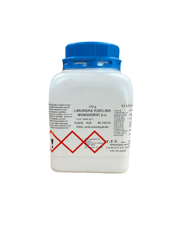 Limunska kiselina u plastičnoj boci, 250 g