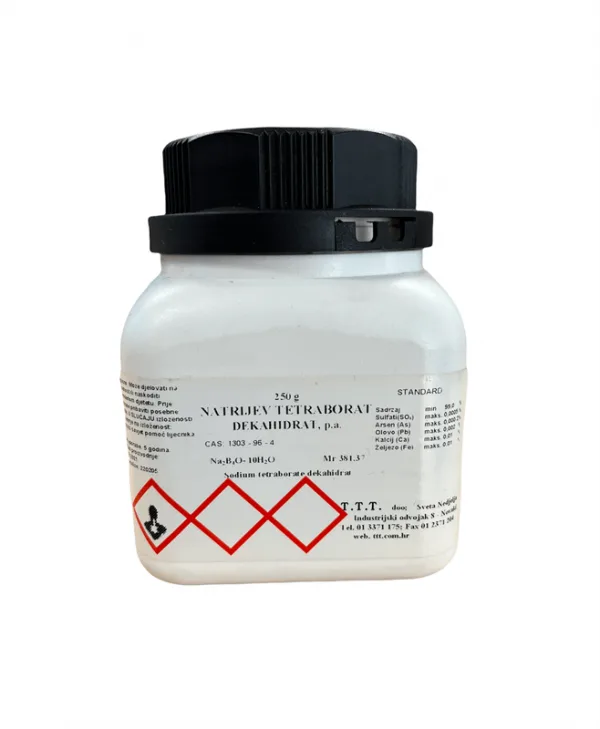 Natrijev tetraborat dekahidrat, boraks, 250 g