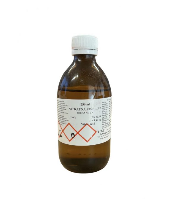 Nitratna kiselina 65% u staklenoj boci, 250 ml