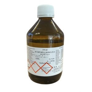 Sumporna kiselina 96% u staklenoj boci, 250 ml