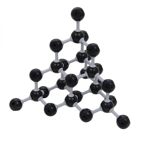 Model dijamanta s atomima crne boje