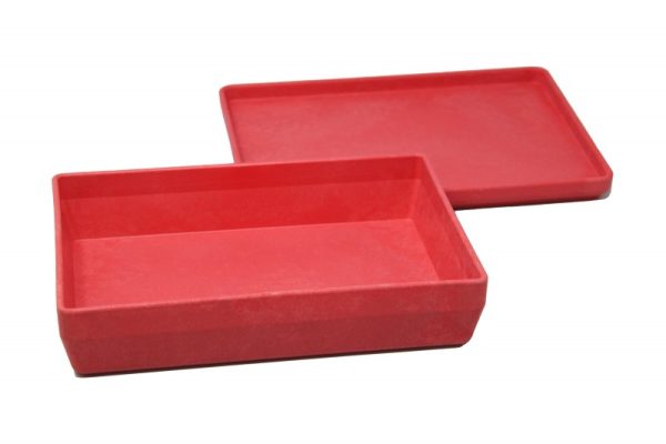 Kutija Re-Wood s poklopcem, crvena