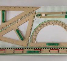 Eko geometrijski pribor na ploči, 6 komada