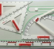 Geometrijski pribor na ploči, PVC s magnetima, set