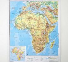 Karta Afrika, 97x120 cm