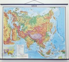 Karta Azija, 142x122 cm