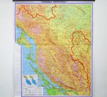 Karta Gorska Hrvatska, 120x145 cm