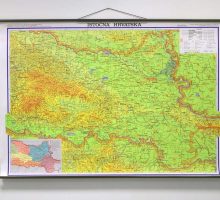 Karta Istočna Hrvatska, 142x100 cm