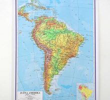 Karta Južna Amerika, 87x113 cm