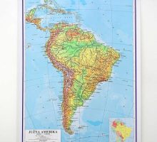 Karta Južna Amerika, 87x113 cm