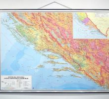 Karta Južno hrvatsko primorje, 185x133 cm