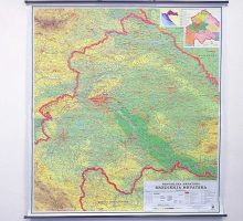 Karta Središnja Hrvatska, 142x158 cm