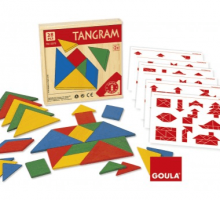 Drveni tangram u bojama, 28 dijelova