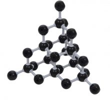 Model dijamanta s atomima crne boje